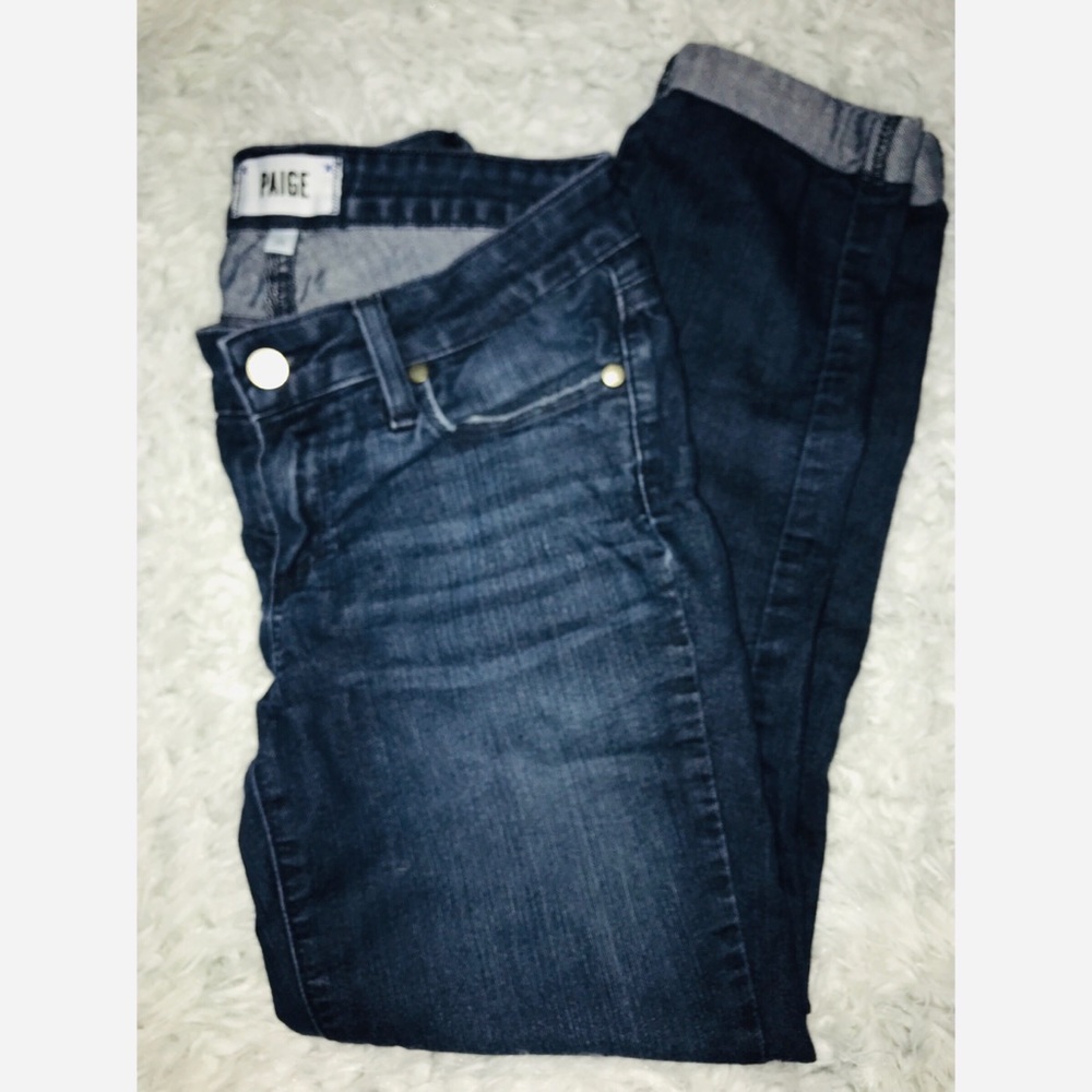 Paige Kylie' Crop Roll Up Skinny Jeans - Size 26